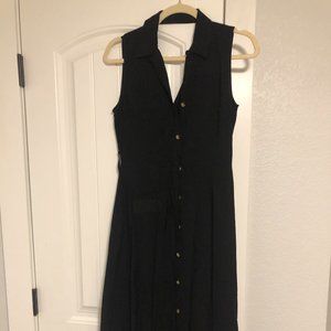 Black Button Down Dress